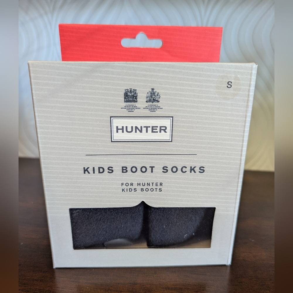 Hunter Kids Boot Socks Fleece Black Small